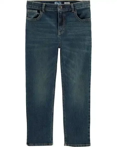 Oshkosh Kid Husky Fit Straight Jeans in Dark Rinse Dark wash 6H