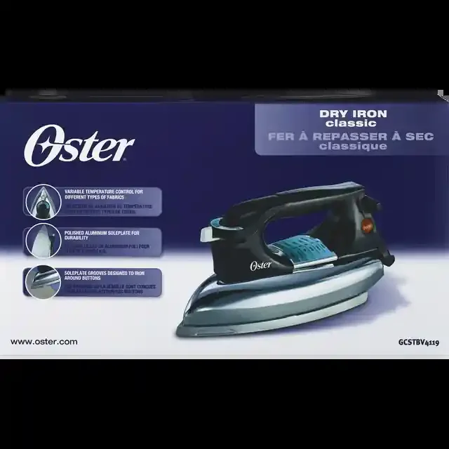 Oster Classic Clothes Iron Dry Heavyweight Black 4119