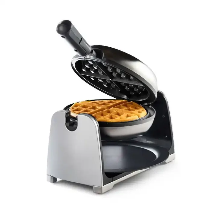 Oster DiamondForce Nonstick Flip Waffle Maker – Silver