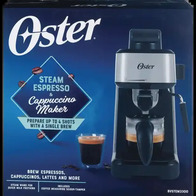 Oster Steam Automatic Espresso & Cappuccino Maker, 4-Cup