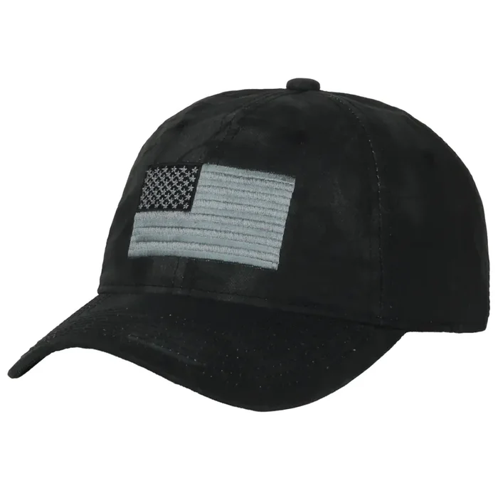 OUTDOOR CAP Mens Black Kryptek USA Flag Cap