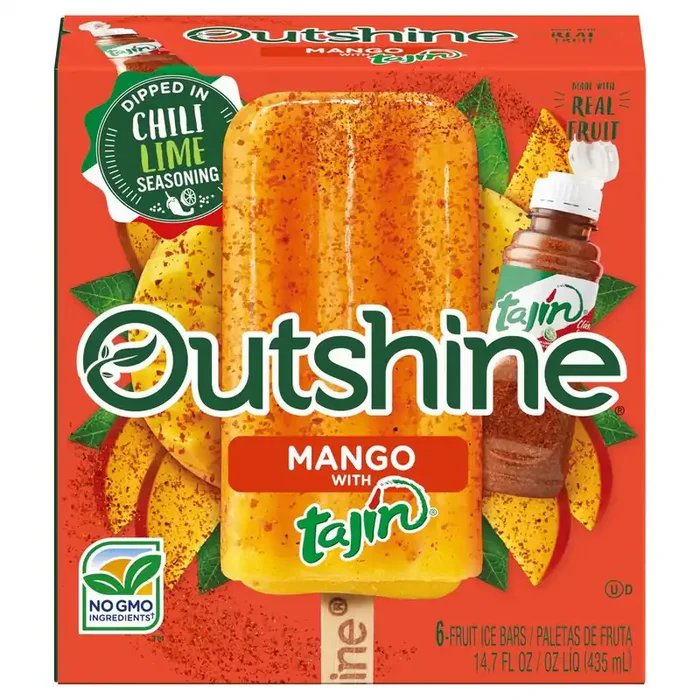 Outshine Mango with Tajin Fruit Ice Bars 6 ea