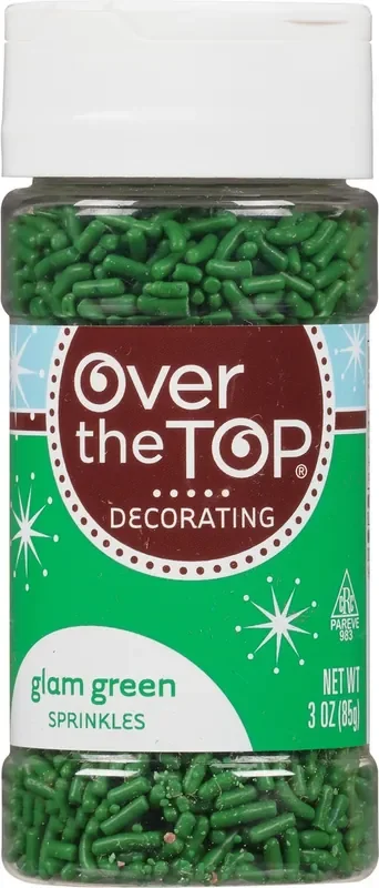 Over The Top Decorating Glam Green Sprinkles 3 oz