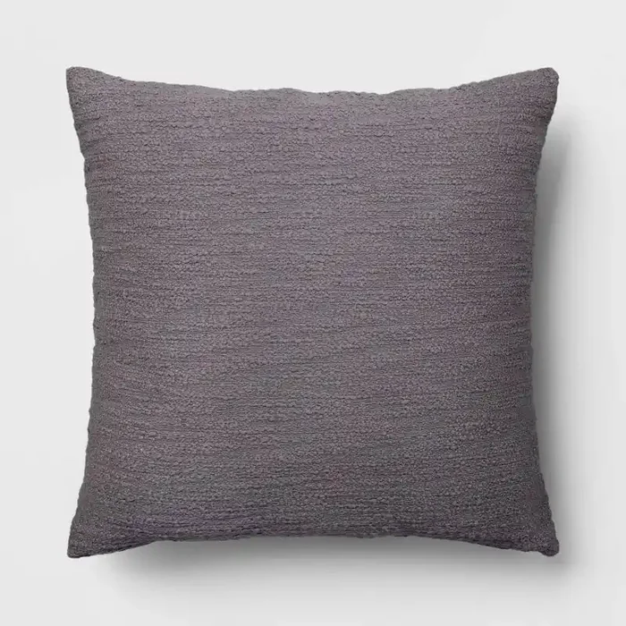 Oversized Square Cotton Boucle Reversible Throw Pillow with Linen Gray – Threshold™