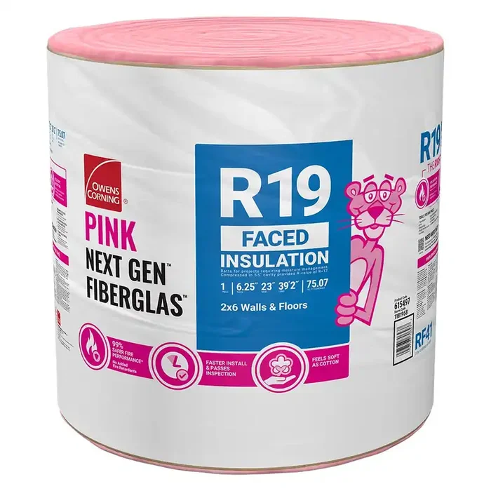 Owens Corning R- 19 Kraft faced Fiberglass Roll Insulation 75.07-sq ft ( 23-in W x 39.2-ft L ) Individual pack
