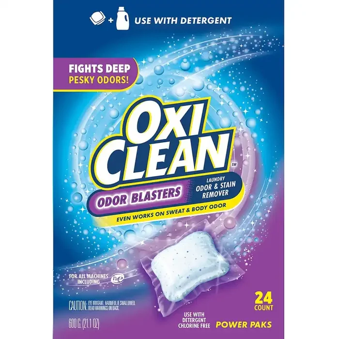 Oxi-Clean Odor Blasters Odor and Stain Remover Laundry Power Paks, 24 Ct