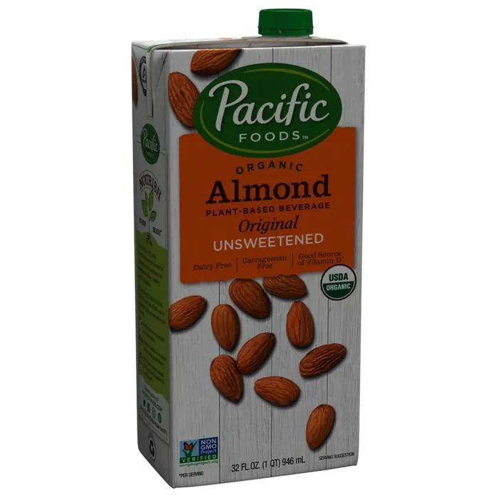 Pacific Foods Organic Unsweetened Almond Original Plant-Based Beverage