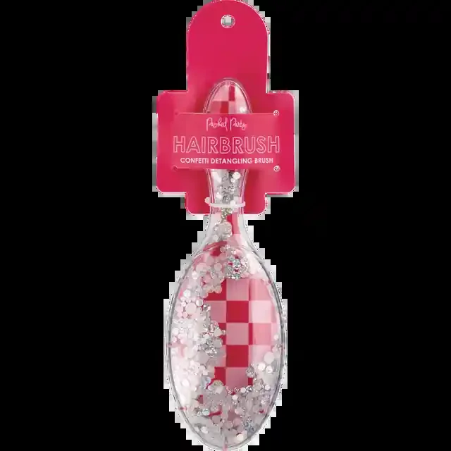 PACKED PARTY Checkered Confetti Hairbrush
