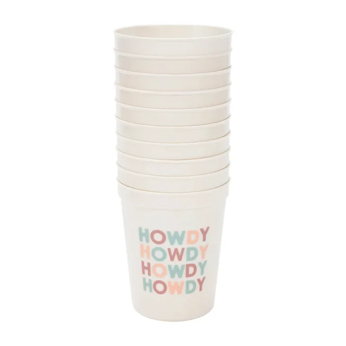Packed Party Howdy Reusable Cups, 10 pk