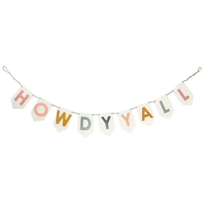 Packed Party Howdy Y‘all Pennant Banner