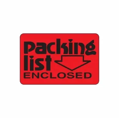 Packing List Enclosed Caution Label 2″