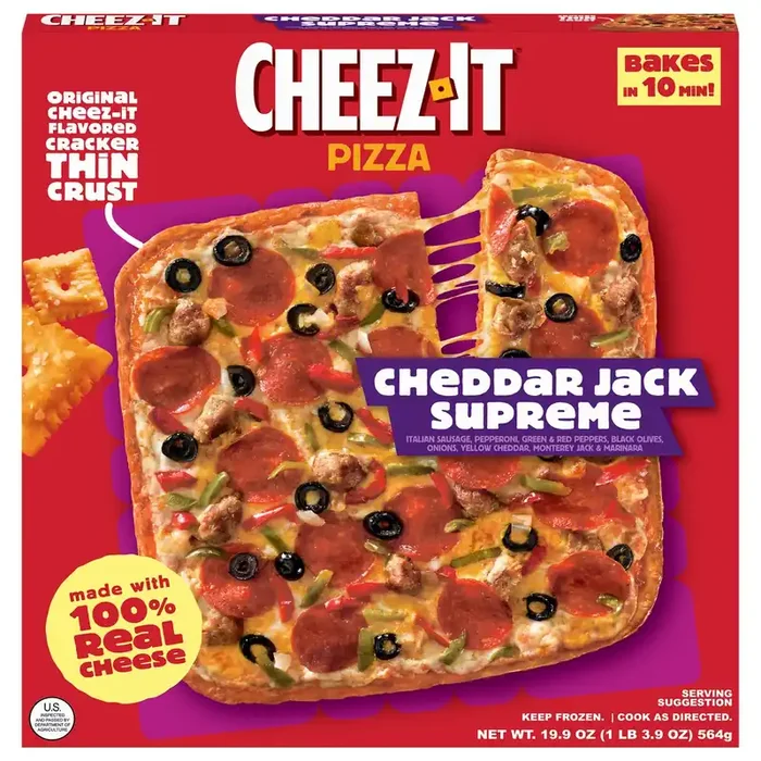 Palermo‘s Cheez-It Thin Crust Cheddar Jack Supreme Pizza 19.9 oz