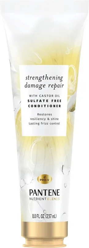 PANTENE NUTRIENT BLENDS Strengthening Damage Repair SULFATE FREE CONDITIONER with Castor Oil, 8.0 oz