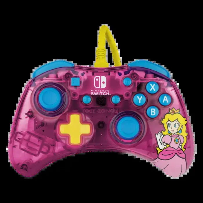 PDP Rock Candy Bubblegum Peach Wired Controller for Nintendo Switch Lite