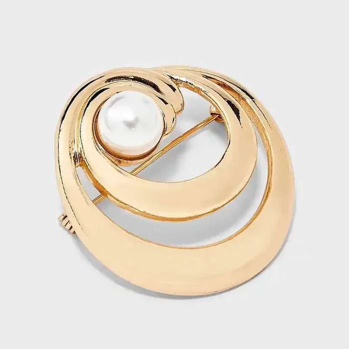Pearl Swirl Brooch Pin – A New Day™ Pearl/Gold