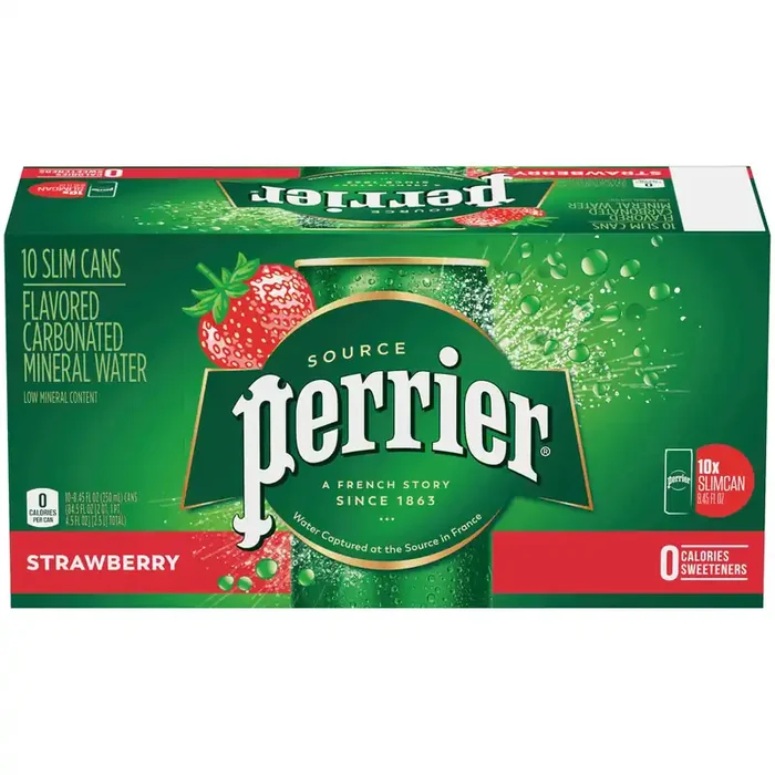 PERRIER Strawberry Flavored Carbonated Mineral Water