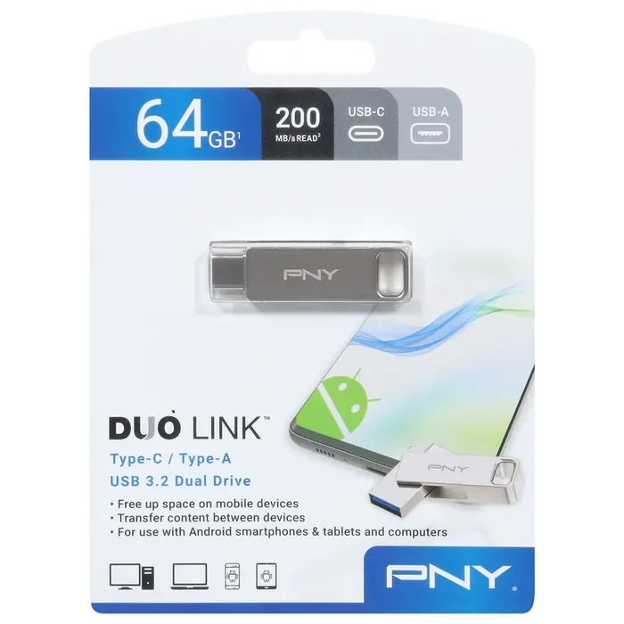 PNY Type-C / Type-A USB 3.2 Dual Drive 1 ea