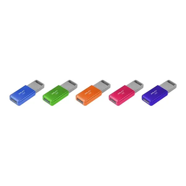 PNY Usb 2.0 Flash Drives, 16Gb, Assorted Colors, Pack Of 5