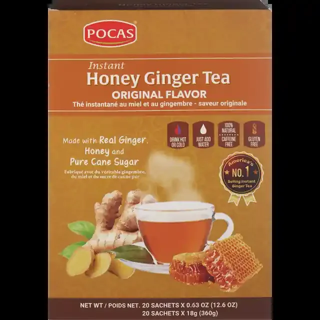 POCAS Honey Ginger Tea Original – 12.7 oz