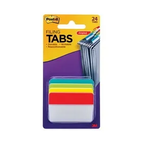 Post-It MMM686AALYR 2″ Plain Solid Color Angled Tabs, 1/5-Cut, Assorted Colors, 2″ Wide, 24/Pack, Price/PK