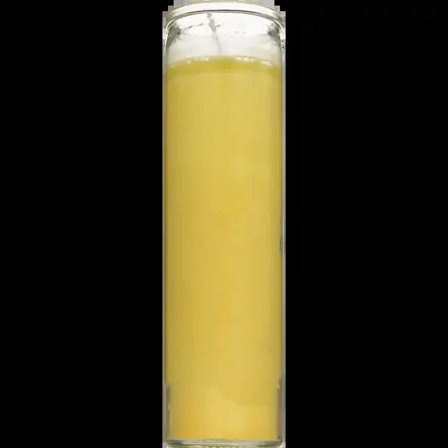 PRAYER CANDLE Star Novena Candle 8″ Yellow Plain (No Label)