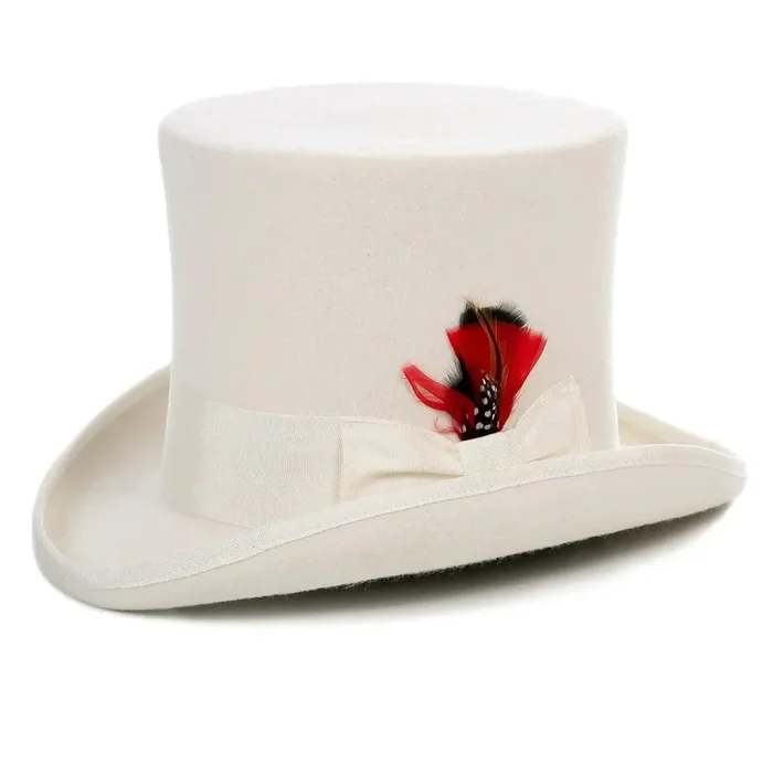 Premium Top Hat in Off White