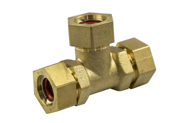 PRO-FLEX 1/2-in Brass CSST Tee Fitting for Gas Piping Systems – NFPA 54, IFGC, UPC Approved, CSA Certified, NSF Safety Listed