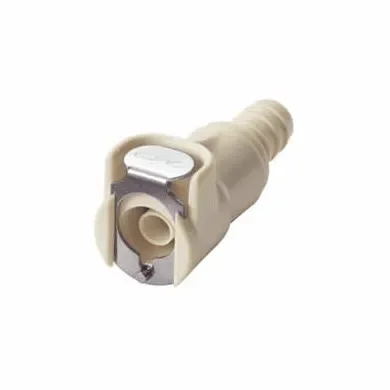 Quick Connect Dispensing System 1/4″ hose barb, PS polypropylene coupling body-25 Pack
