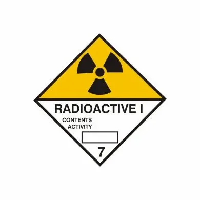Radioactive 1, 7 D.O.T. Label