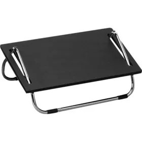 Safco Ergo-Comfort Adjustable Footrest, 5″ Adjustment – Tilt – 18.5″ x 11.5″ x 5″ – Black, Silver, Price/EA
