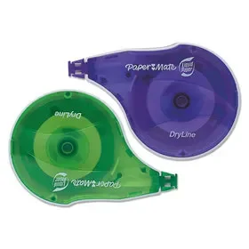 SANFORD INK COMPANY PAP6137406 DryLine Correction Tape, Non-Refillable, Green/Purple Applicators, 0.17″ x 472″, 10/Pack, Price/PK