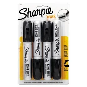SANFORD INK COMPANY SAN15661PP King Size Permanent Marker, Broad Chisel Tip, Black, 4/Pack, Price/PK