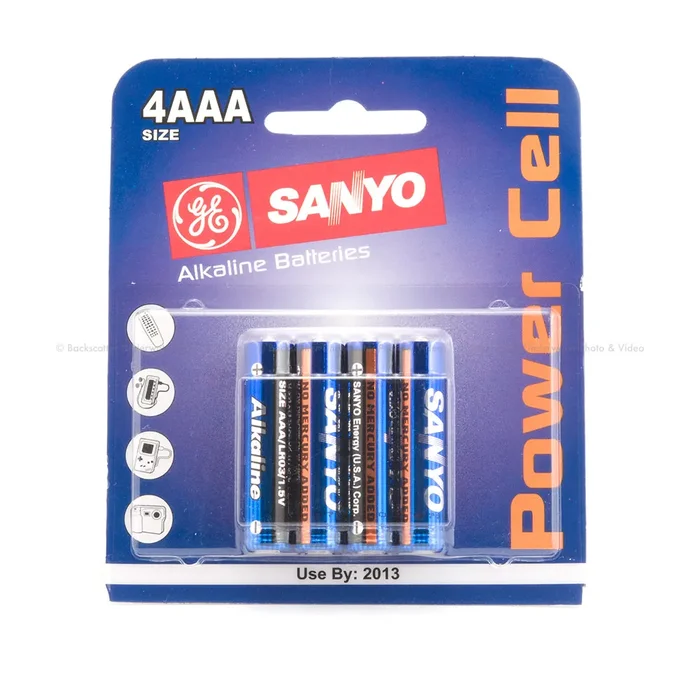 Sanyo AAA Alkaline Batteries – 4 pack