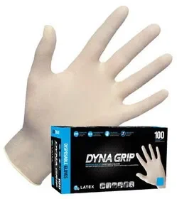 SAS Safety Corp 650-1005 Latex Glove Xxlg Dynagrip Pf Bx/100 7Mi, Price/BX