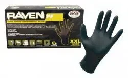 SAS Safety Corp 66520 Nitrile Xxl Raven Pf Glvs Bx/100, Price/BX