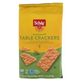 Schar Gluten Free Rosemary Table Crackers, 7.4 Ounces, 5 per case, Price/Case