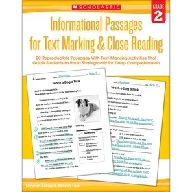 Scholastic Teaching Resources SC-579378 Gr 2 Informational Passages For – Text Marking Close Reading, Price/EA