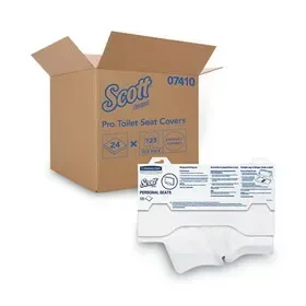 Scott KCC07410CT Personal Seats Sanitary Toilet Seat Covers, 15 x 18, White, 125/Pack, 24 Packs/Carton, Price/CT