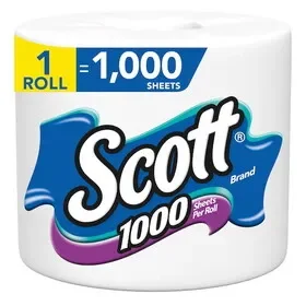 Scott Scott Bath Tissue Single Roll White 1 Individually Wrapped, 1000 Count, 36 Per Case, Price/case