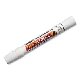 Sharpie SAN85018 Mean Streak Marking Stick, Broad Bullet Tip, White, Price/EA