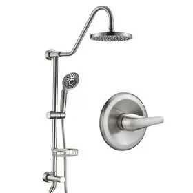 Shower Head with Handheld Shower System with 8″ Rain Shower Head (Rough-in Valve Included) W121949103