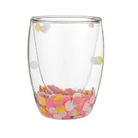 Slant 10-04859-696 Double-Wall Stemless Wineglass – Pink Yellow Blue