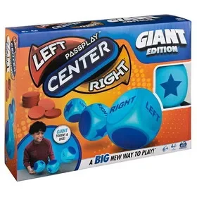 Spin Master 6062267 Giant Edition Left Center Right Game Multicolored 27 pc