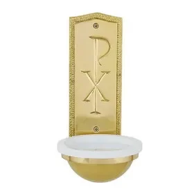 Sudbury Brass F1675 Holy Water Font – Chi Rho