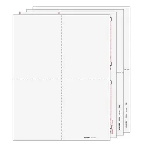 Super Forms 4UPSET805 – 4up Blank W-2 Form 8-part Set (without Instructions)