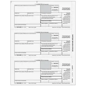 Super Forms BNECREC05 – 1099-NEC Non-Employee Compensation – Copy B Recipient, Price/EA