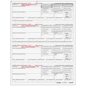 Super Forms BW24DWN05 – W-2 Employee Copies B/C/2/2 – 4up Horizontal, Price/EA