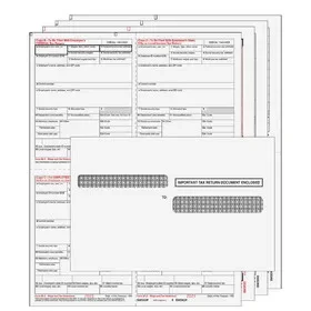 Super Forms W24UPS6E – 4up Quadrant W-2 Form 6-part Kit – (with Self Seal Envelopes)