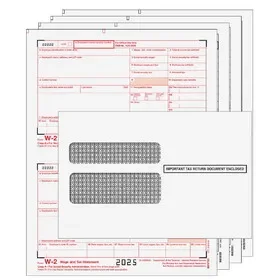 Super Forms W2TRADS4E – Traditional W-2 Form Preprinted 4-part Kit (with Self Seal Envelopes)