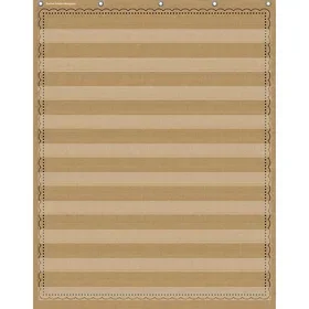 Teacher Created Resources TCR20839 10Pocket Pocket Chart Burlap 34X44